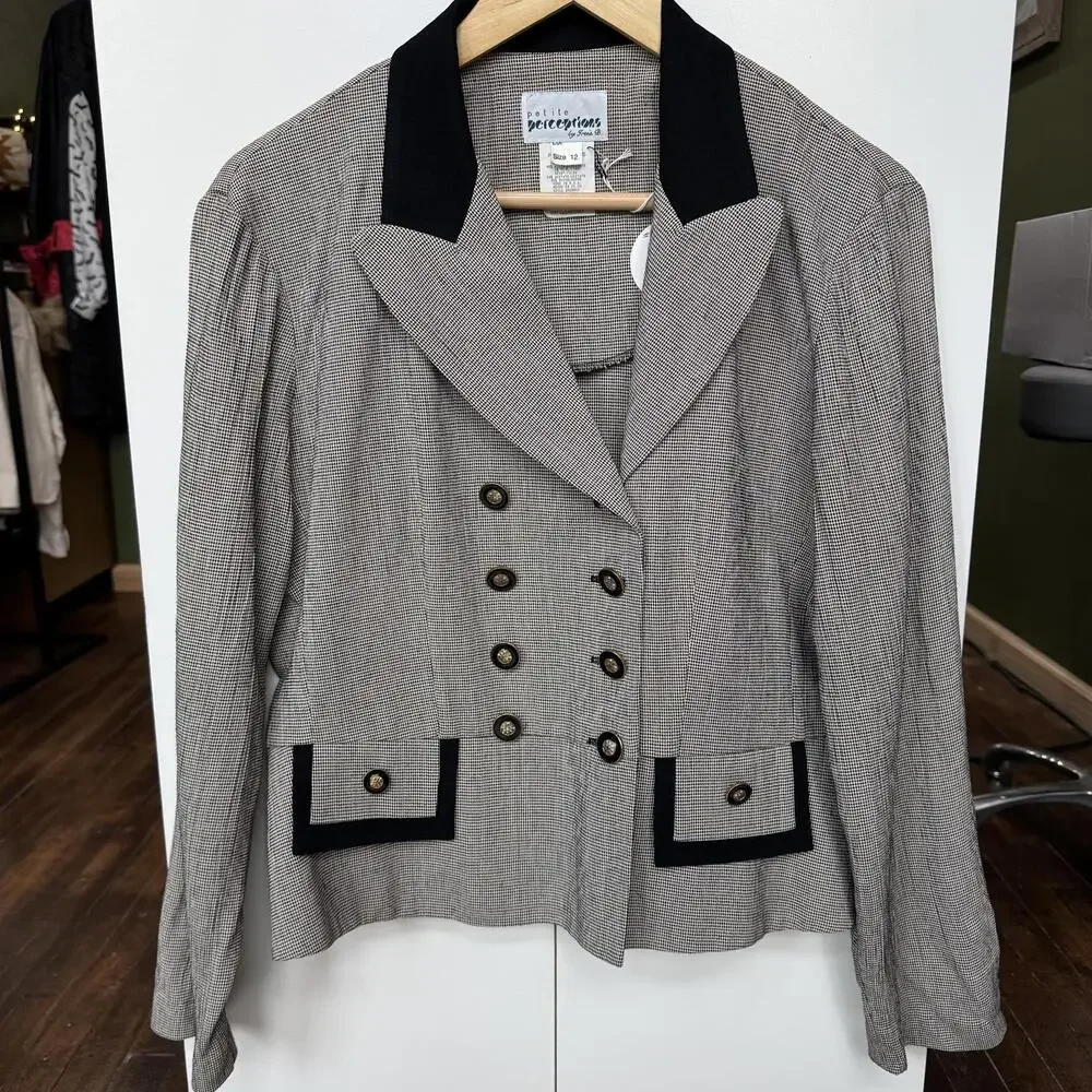 Vintage Petite Perceptions by Irene B Blazer - Size 12 - Dressy - Retro